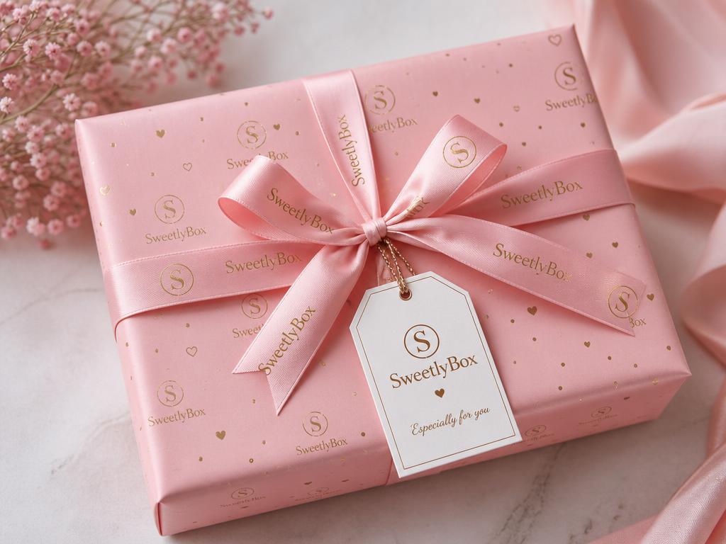 Beautifully wrapped SweetlyBox gift